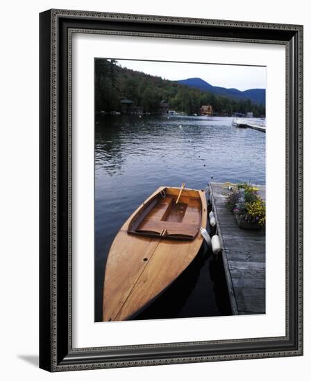 Boating at Whiteface Marina in the Adirondack Mountains, Lake Placid, New York, USA-Bill Bachmann-Framed Photographic Print