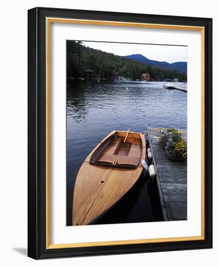 Boating at Whiteface Marina in the Adirondack Mountains, Lake Placid, New York, USA-Bill Bachmann-Framed Photographic Print