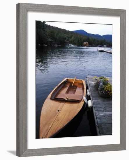 Boating at Whiteface Marina in the Adirondack Mountains, Lake Placid, New York, USA-Bill Bachmann-Framed Photographic Print