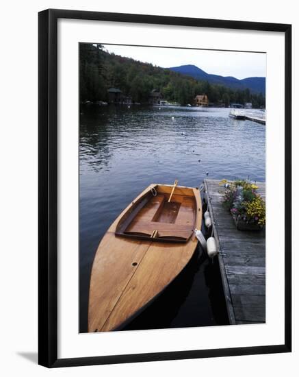 Boating at Whiteface Marina in the Adirondack Mountains, Lake Placid, New York, USA-Bill Bachmann-Framed Photographic Print