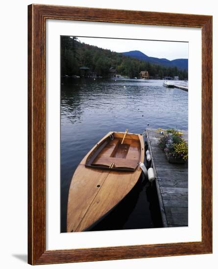 Boating at Whiteface Marina in the Adirondack Mountains, Lake Placid, New York, USA-Bill Bachmann-Framed Photographic Print