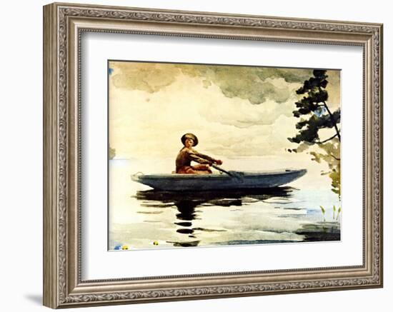 Boating in Adirondacks-Winslow Homer-Framed Giclee Print