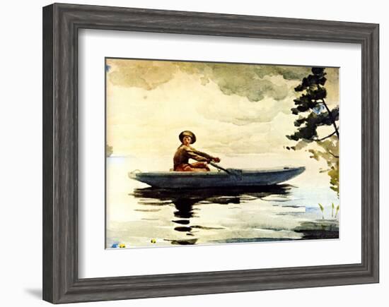 Boating in Adirondacks-Winslow Homer-Framed Giclee Print