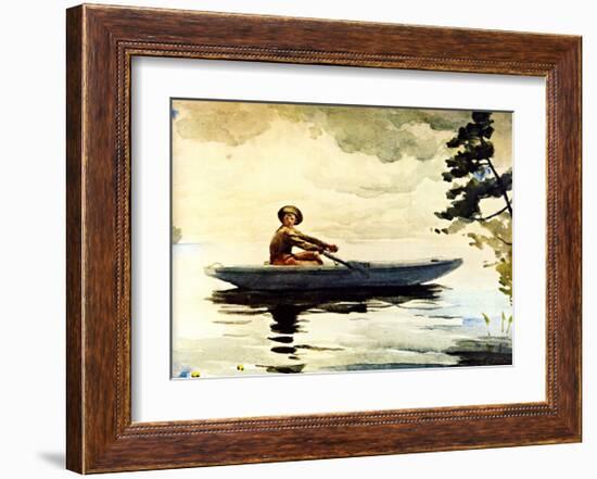 Boating in Adirondacks-Winslow Homer-Framed Giclee Print