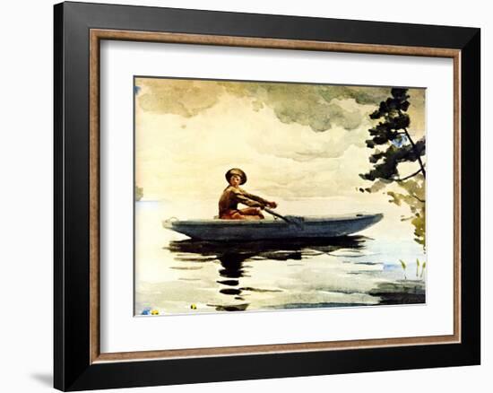 Boating in Adirondacks-Winslow Homer-Framed Giclee Print