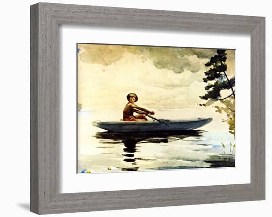 Boating in Adirondacks-Winslow Homer-Framed Giclee Print