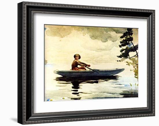 Boating in Adirondacks-Winslow Homer-Framed Giclee Print