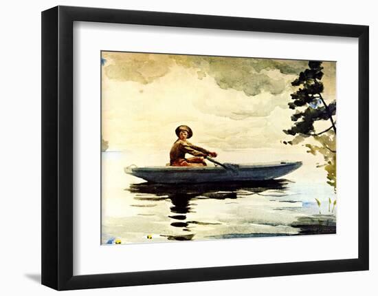 Boating in Adirondacks-Winslow Homer-Framed Giclee Print