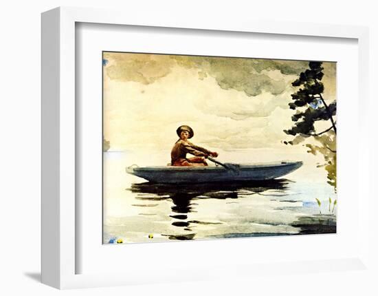 Boating in Adirondacks-Winslow Homer-Framed Giclee Print