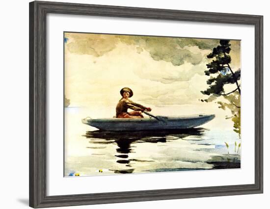 Boating in Adirondacks-Winslow Homer-Framed Giclee Print