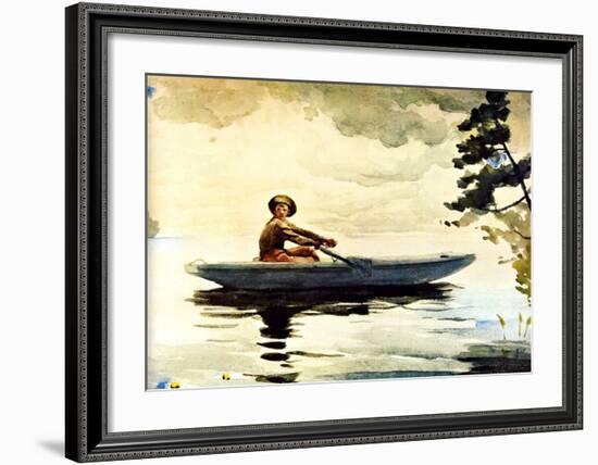 Boating in Adirondacks-Winslow Homer-Framed Giclee Print