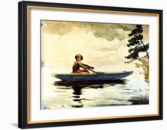 Boating in Adirondacks-Winslow Homer-Framed Giclee Print