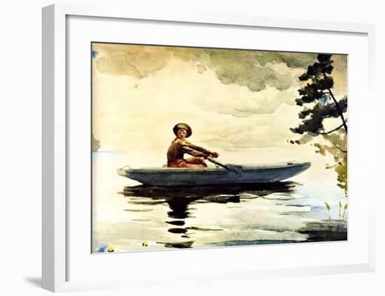 Boating in Adirondacks-Winslow Homer-Framed Giclee Print