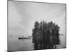 Boating on Sebago Lake Past "Keepsake" Island-Peter Stackpole-Mounted Photographic Print