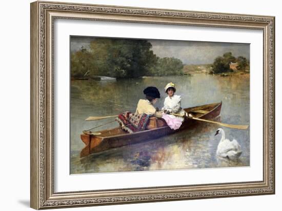 Boating on the Seine, 1875-1876-Ferdinand Heilbuth-Framed Giclee Print