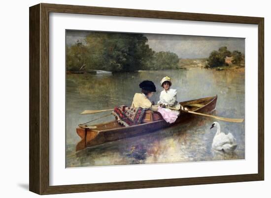 Boating on the Seine, 1875-1876-Ferdinand Heilbuth-Framed Giclee Print