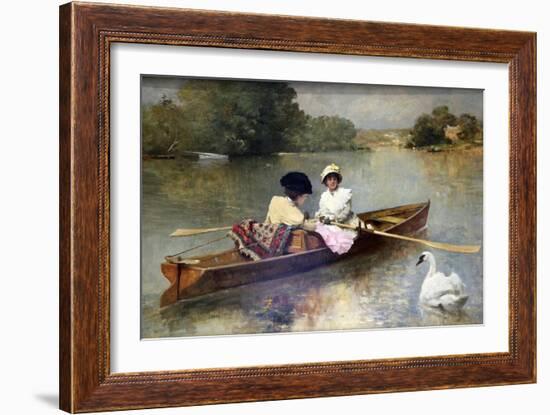 Boating on the Seine, 1875-1876-Ferdinand Heilbuth-Framed Giclee Print