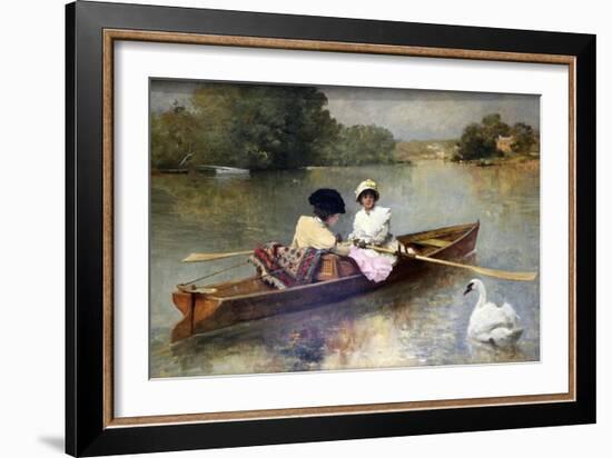 Boating on the Seine, 1875-1876-Ferdinand Heilbuth-Framed Giclee Print