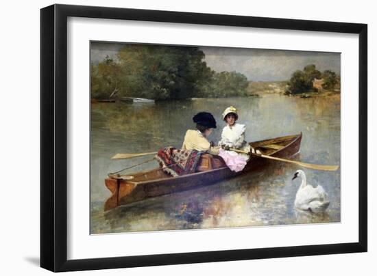 Boating on the Seine, 1875-1876-Ferdinand Heilbuth-Framed Giclee Print