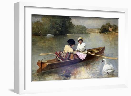 Boating on the Seine, 1875-1876-Ferdinand Heilbuth-Framed Giclee Print