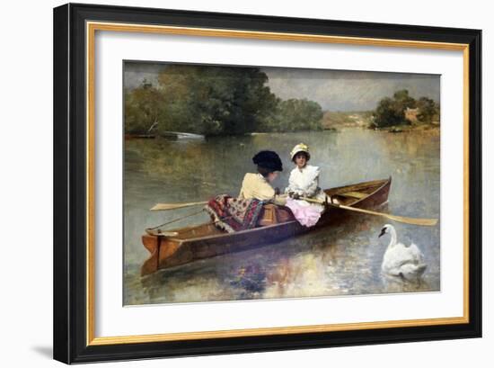 Boating on the Seine, 1875-1876-Ferdinand Heilbuth-Framed Giclee Print