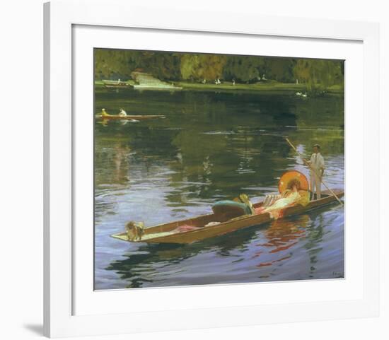 Boating on the Thames-Sir John Lavery-Framed Premium Giclee Print