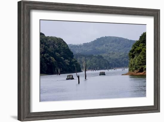 Boating, Periyar Tiger Reserve, Thekkady, Kerala, India, Asia-Balan Madhavan-Framed Photographic Print