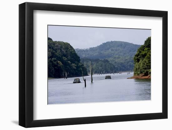 Boating, Periyar Tiger Reserve, Thekkady, Kerala, India, Asia-Balan Madhavan-Framed Photographic Print