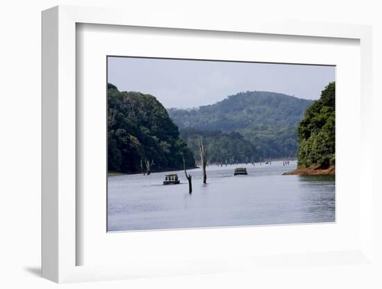 Boating, Periyar Tiger Reserve, Thekkady, Kerala, India, Asia-Balan Madhavan-Framed Photographic Print