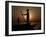 Boatman Prepares to Anchor His Boat, after the Day's Work in River Ganges, in Allahabad, India-null-Framed Photographic Print