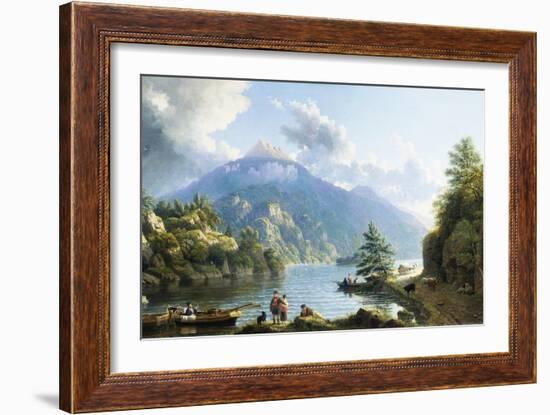 Boatmen on Loch Katrine-John Knox-Framed Giclee Print