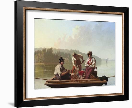 Boatmen on the Missouri-George Caleb Bingham-Framed Giclee Print