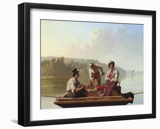 Boatmen on the Missouri-George Caleb Bingham-Framed Giclee Print