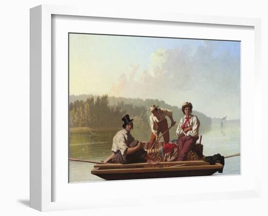 Boatmen on the Missouri-George Caleb Bingham-Framed Giclee Print