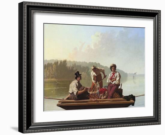 Boatmen on the Missouri-George Caleb Bingham-Framed Giclee Print