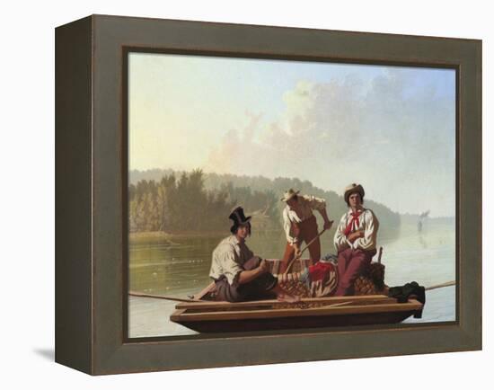 Boatmen on the Missouri-George Caleb Bingham-Framed Premier Image Canvas