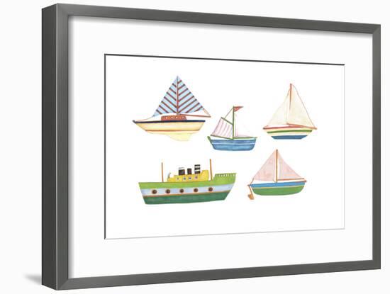 Boats 1-Maria Trad-Framed Premium Giclee Print