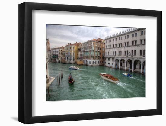 Boats Along the Grand Canal Venice, Italy-Darrell Gulin-Framed Photographic Print