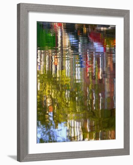 Boats and Buildings Along the Canal Belt, Amsterdam, Netherlands-Keren Su-Framed Photographic Print