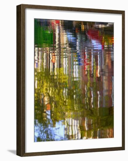 Boats and Buildings Along the Canal Belt, Amsterdam, Netherlands-Keren Su-Framed Photographic Print