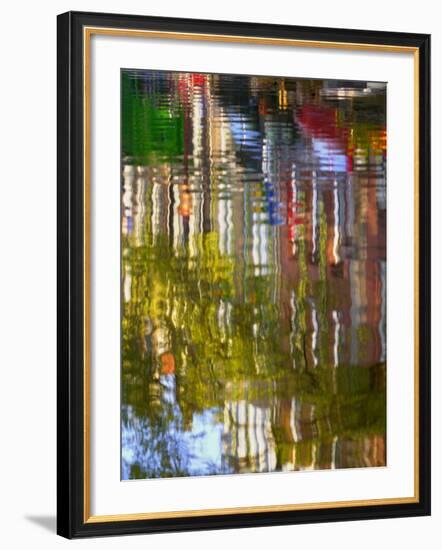 Boats and Buildings Along the Canal Belt, Amsterdam, Netherlands-Keren Su-Framed Photographic Print