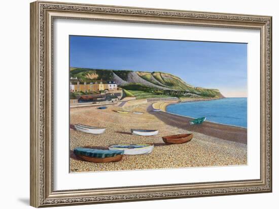 Boats and Cove Cottages, 2006-Liz Wright-Framed Giclee Print