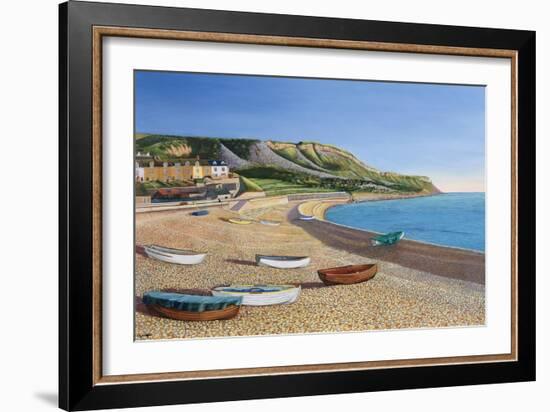 Boats and Cove Cottages, 2006-Liz Wright-Framed Giclee Print