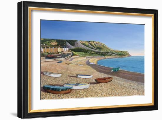 Boats and Cove Cottages, 2006-Liz Wright-Framed Giclee Print