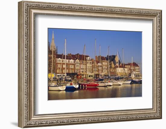 Boats and Harbour, Ostend, Belgium-Jenny Pate-Framed Photographic Print