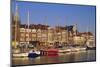 Boats and Harbour, Ostend, Belgium-Jenny Pate-Mounted Photographic Print
