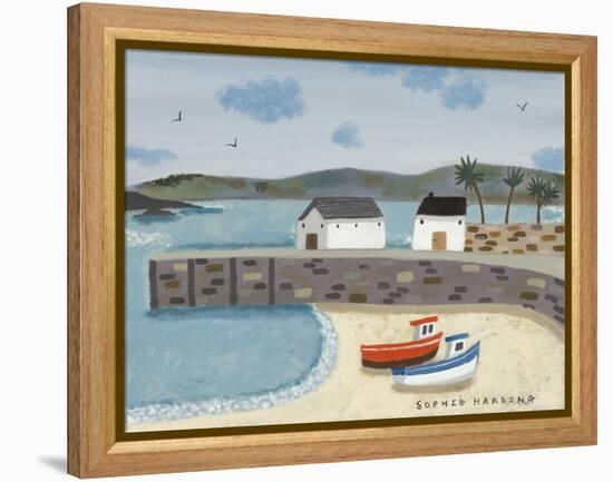 Boats and Harbour-Sophie Harding-Framed Premier Image Canvas