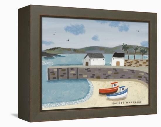 Boats and Harbour-Sophie Harding-Framed Premier Image Canvas