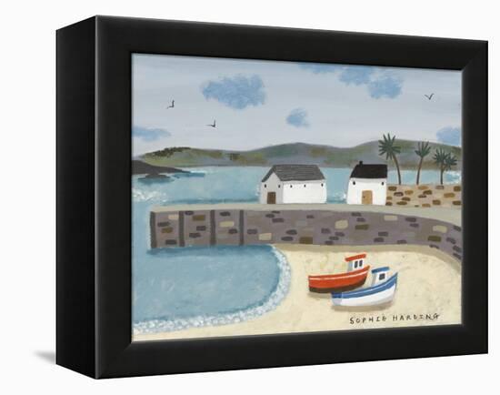 Boats and Harbour-Sophie Harding-Framed Premier Image Canvas