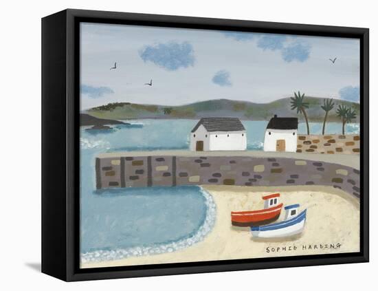 Boats and Harbour-Sophie Harding-Framed Premier Image Canvas